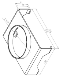 HACO Sedlová odbočka 220x55/125 přední přechod