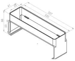 HACO Sedlová odbočka 220x55/220x55 přední