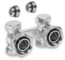 NOVASERVIS Radiatorový uzavírací ventil dvojitý rohový 3/4"