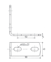 souprava úhelník 90st./45x90x4mm