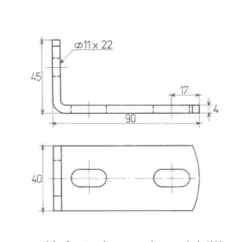 úhelník 90st./45x90x4mm