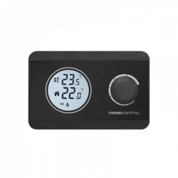 Digitální manuální termostat, černý, 0-230V, 2A