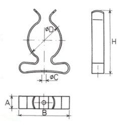 clips    6 -7mm + vrut 3x30 + hmožd. 6