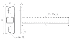 konzol.sestava  40x20/250  2xM8x40