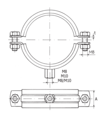 objímka LUPD 219 mm nerez A4