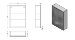 VEGA galerka, 60x70x18cm, dub platin
