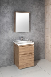 KAWA STRIP galerka s LED osvětlením 50x70x22cm, dub emporio