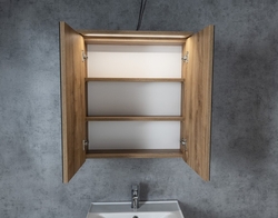 KAWA STRIP galerka s LED osvětlením 60x70x22cm, dub emporio