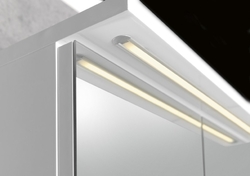 KAWA STRIP galerka s LED osvětlením 60x70x22cm, bílá