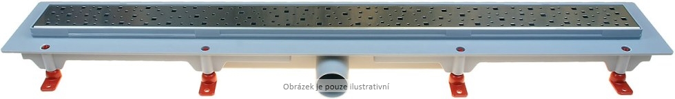 HACO Podlahový lineární žlab 650 mm square mat
