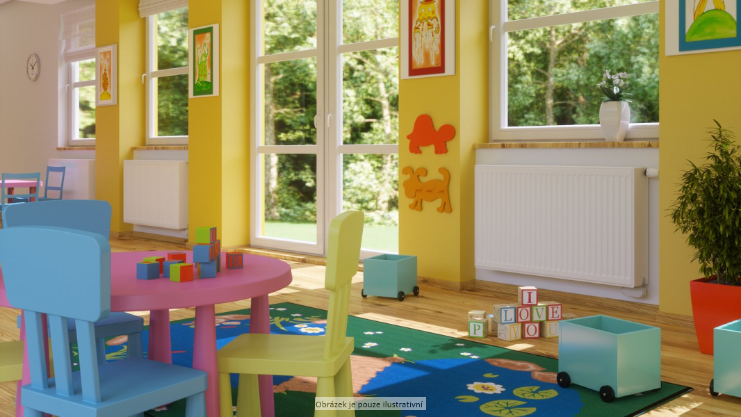 KORADO RADIK MATERNELLE VK 32-0300/2300, spodní připojení, white RAL9016