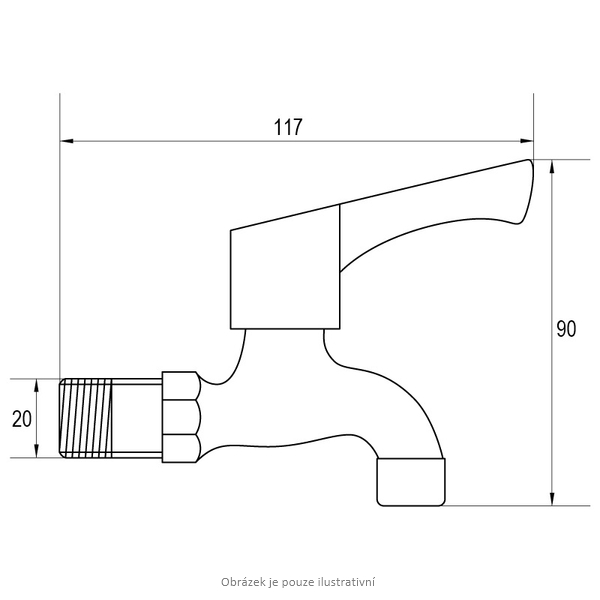 VZOREK Baterie na studenou vodu BIB-01